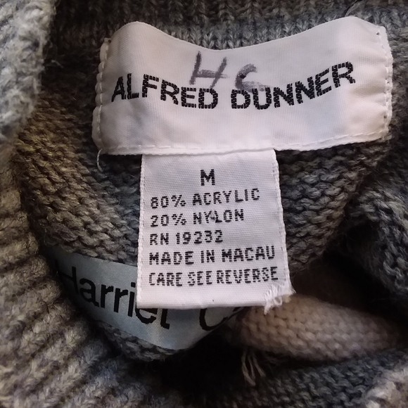Alfred Dunner Grey and White Argle Sweater - Picture 8 of 9